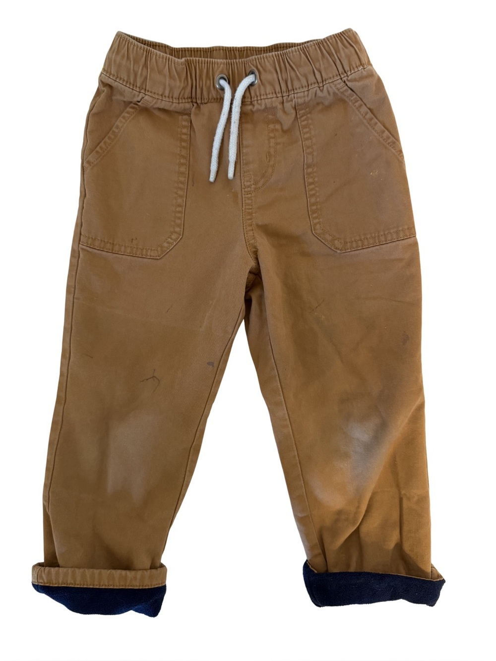 Cat & Jack - Fleece-Lined Pull-On Chino Pants Tan 3T